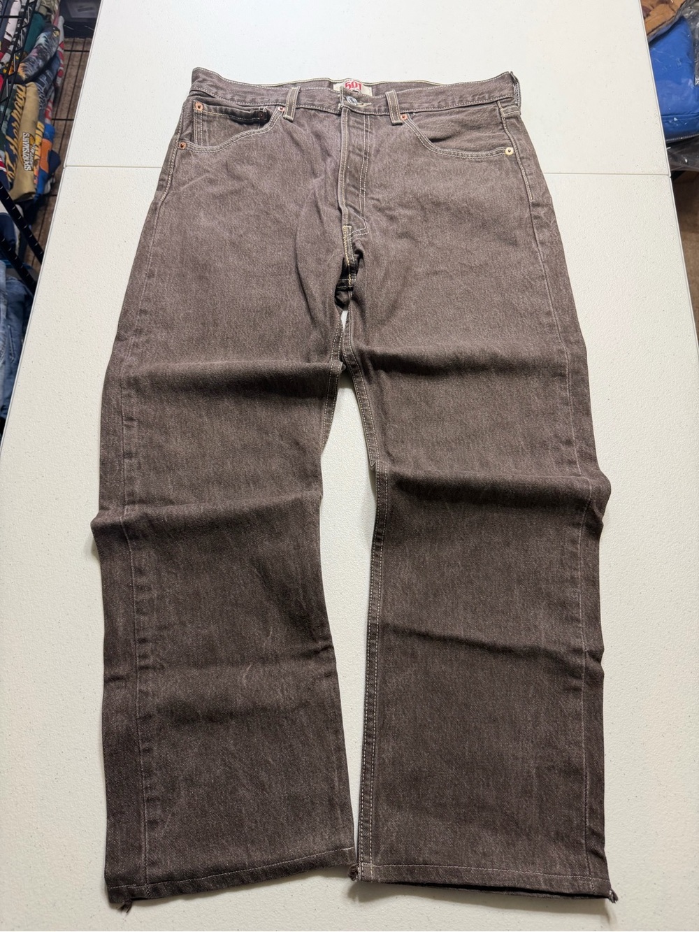 Levi’s 501 Jeans Men 34x32 Brown Straight Leg Button Fly Y2K